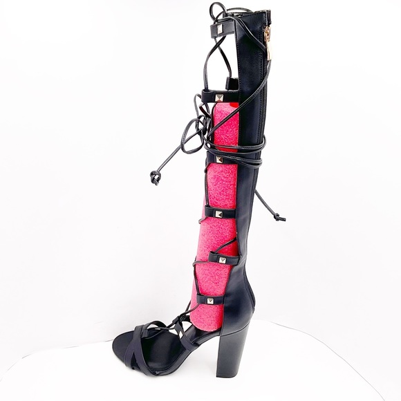 🆕{GUESS} Annalie Studded Block-Heel Gladiator Sandals - Picture 5 of 16